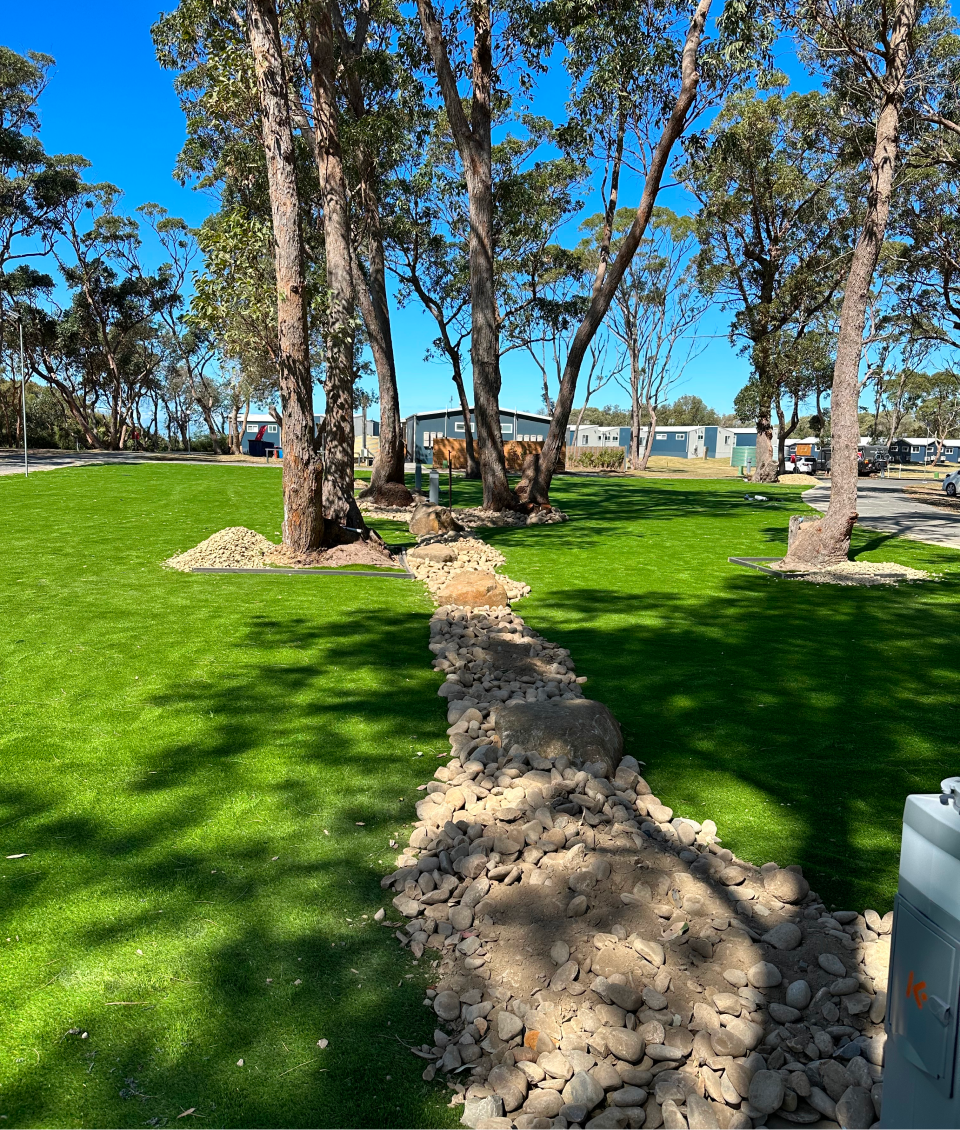 Artificial Turf laid at a local caravan park