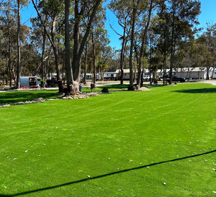 Artificial Turf surrounded by trees